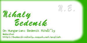 mihaly bedenik business card